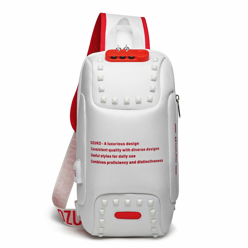 USB Anti-Theft Waterproof Oxford Crossbody Bag