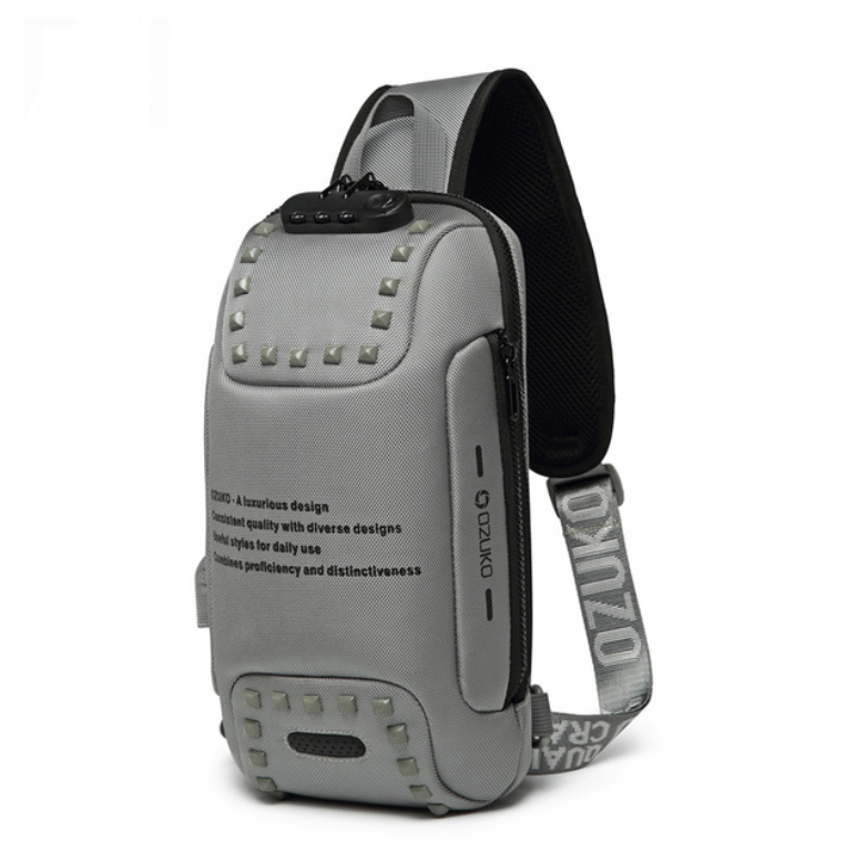 USB Anti-Theft Waterproof Oxford Crossbody Bag