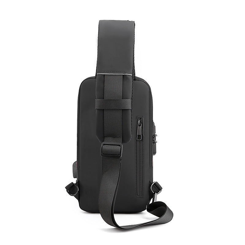 Men's Anti-Theft Chest Bag with Lock - Casual Shoulder Bag