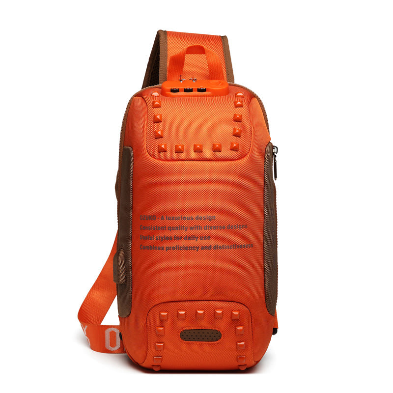 USB Anti-Theft Waterproof Oxford Crossbody Bag