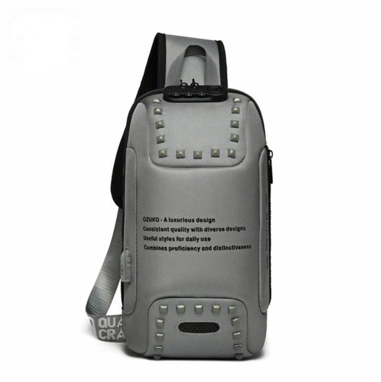 USB Anti-Theft Waterproof Oxford Crossbody Bag