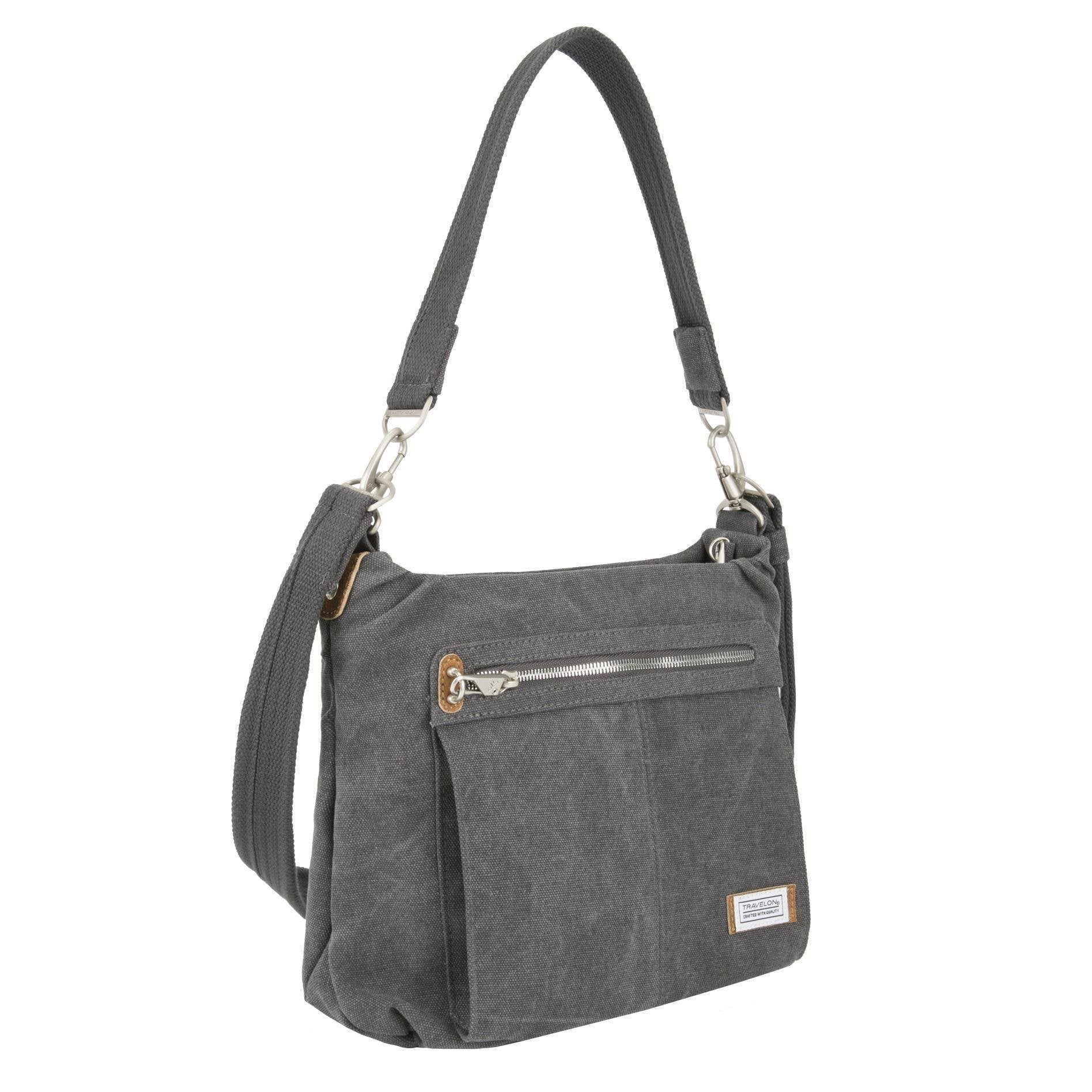 Travelon Anti-Theft Heritage Hobo Bag Pewter