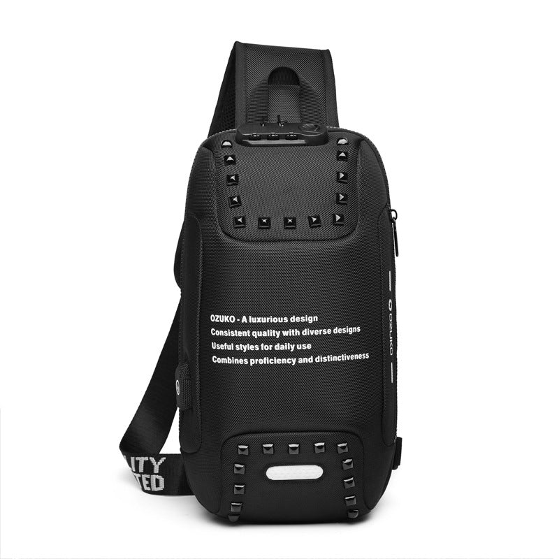 USB Anti-Theft Waterproof Oxford Crossbody Bag