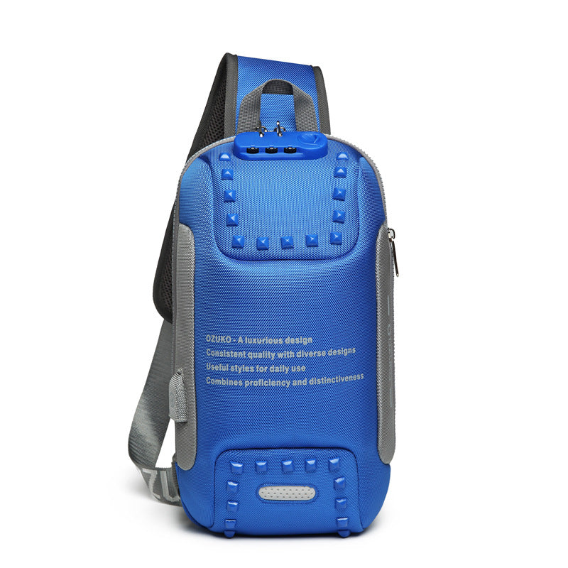 USB Anti-Theft Waterproof Oxford Crossbody Bag